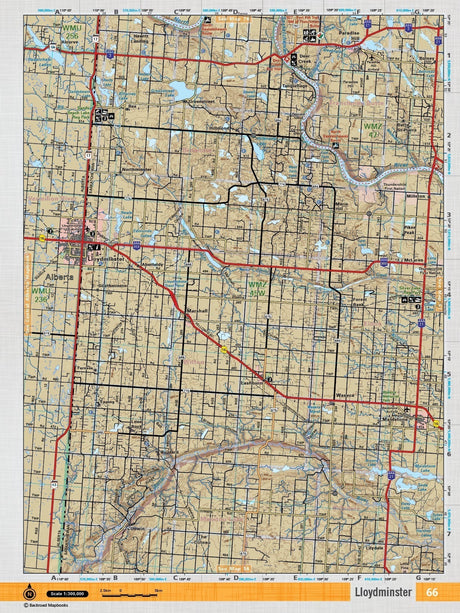SKSK66 Wall Map - Lloydminster - Backroad Maps