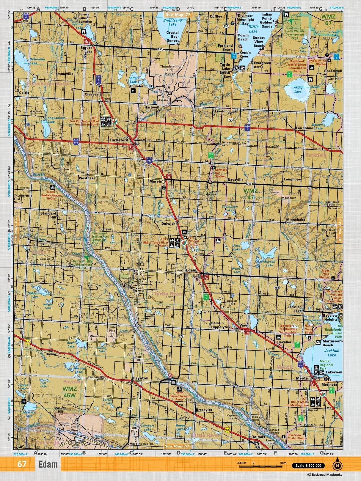 SKSK67 Wall Map - Edam - Backroad Maps