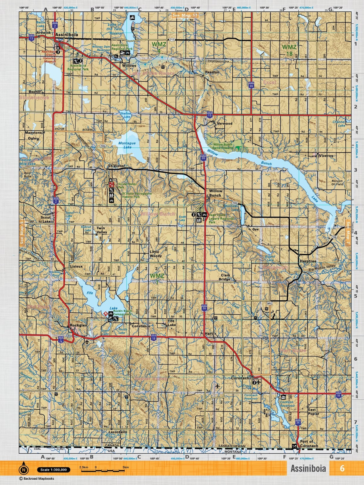 SKSK6 TOPO Map - Assiniboia - Backroad Maps