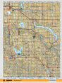 SKSK6 Wall Map - Assiniboia - Backroad Maps