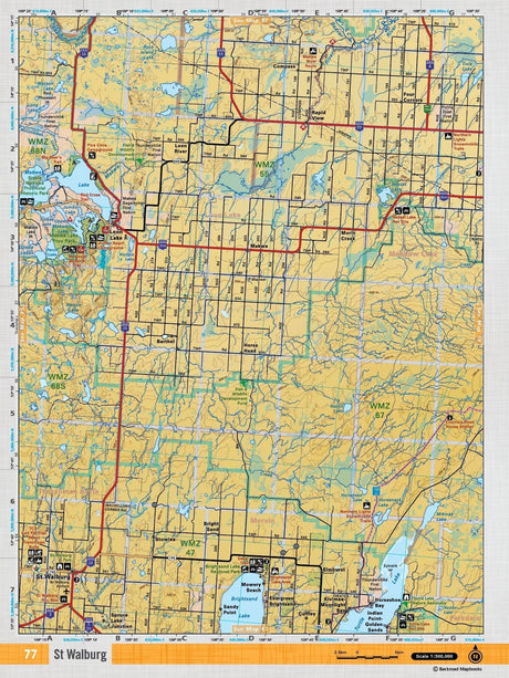 SKSK77 Wall Map - St Walburg - Backroad Maps