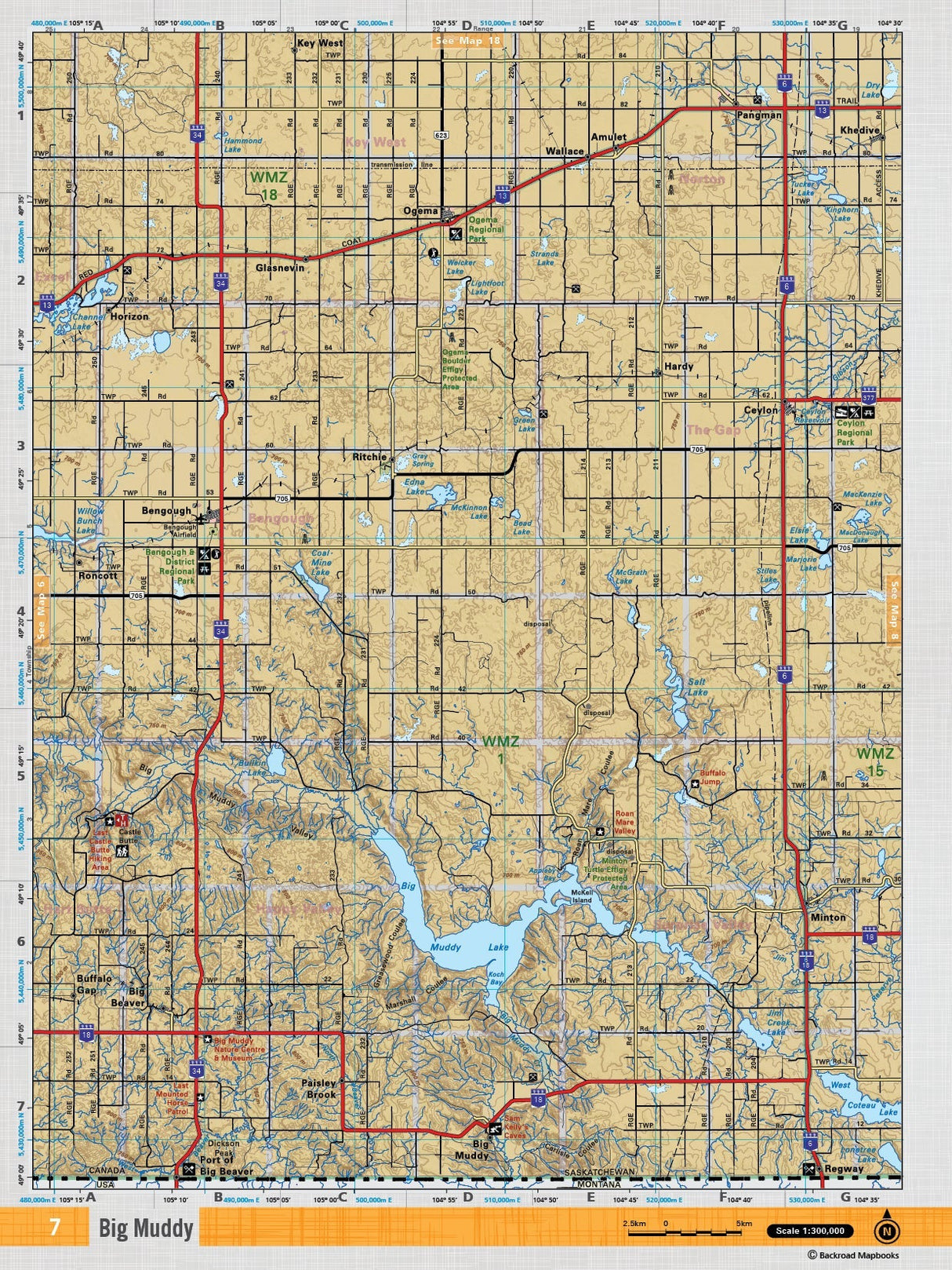SKSK7 TOPO Map - Big Muddy - Backroad Maps