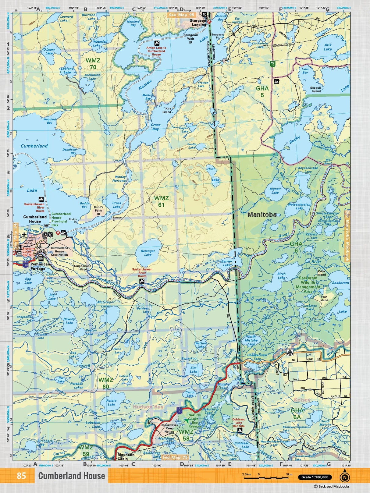 SKSK85 TOPO Map - Cumberland House - Backroad Maps