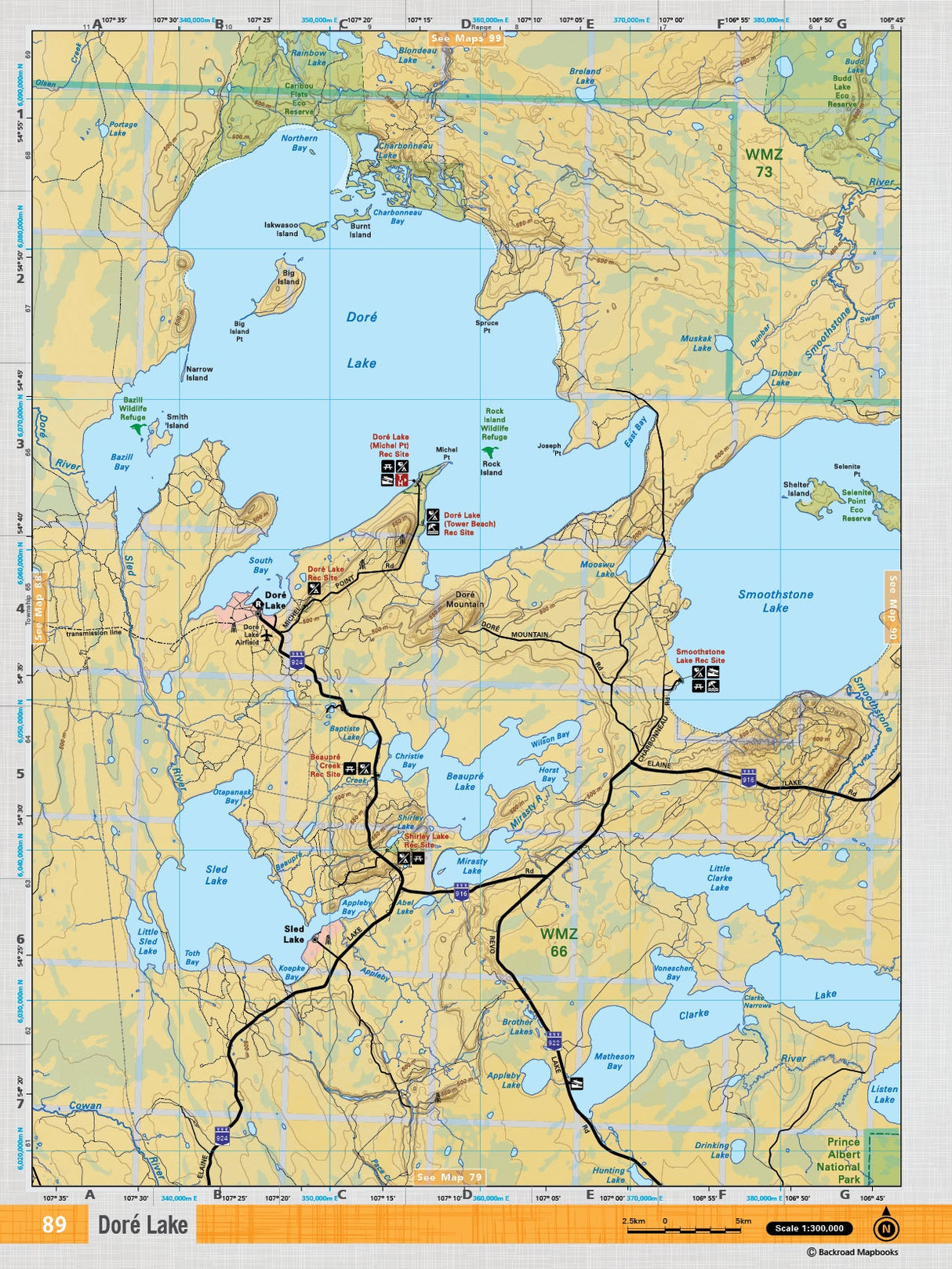 SKSK89 TOPO Map - Dore Lake - Backroad Maps