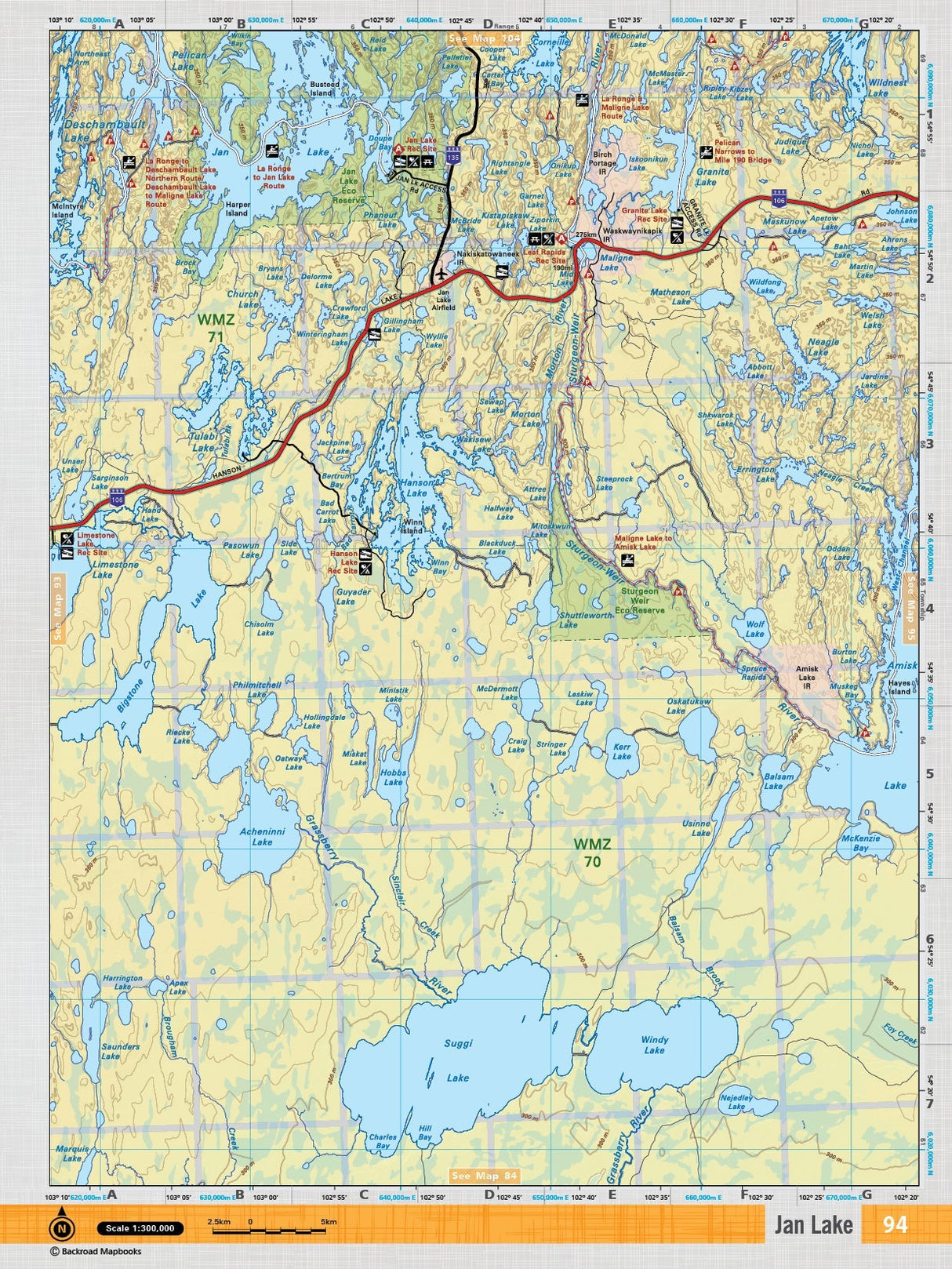 SKSK94 TOPO Map - Jan Lake - Backroad Maps