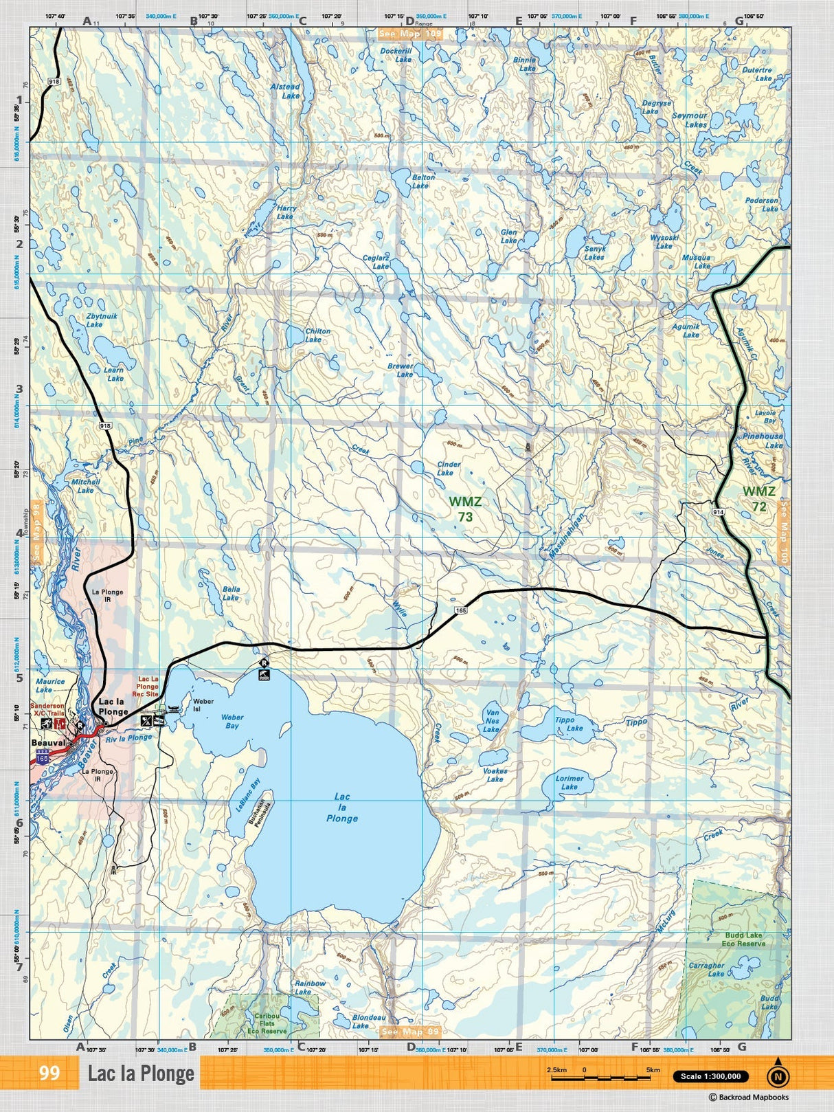 SKSK99 TOPO Map - Lac La Plonge - Backroad Maps