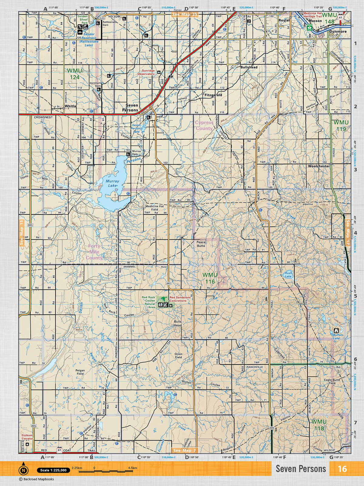 SOAB16 TOPO Map - Seven Persons - Backroad Maps