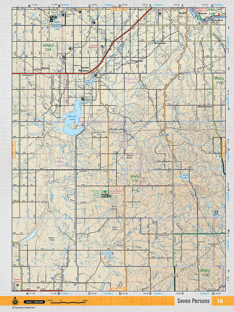 SOAB16 Wall Map - Seven Persons - Backroad Maps