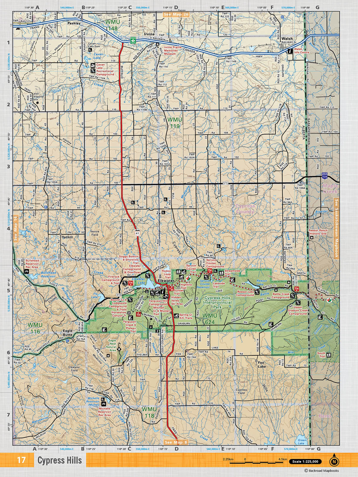 SOAB17 TOPO Map - Cypress Hills - Backroad Maps