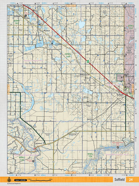 SOAB24 Wall Map - Suffield - Backroad Maps