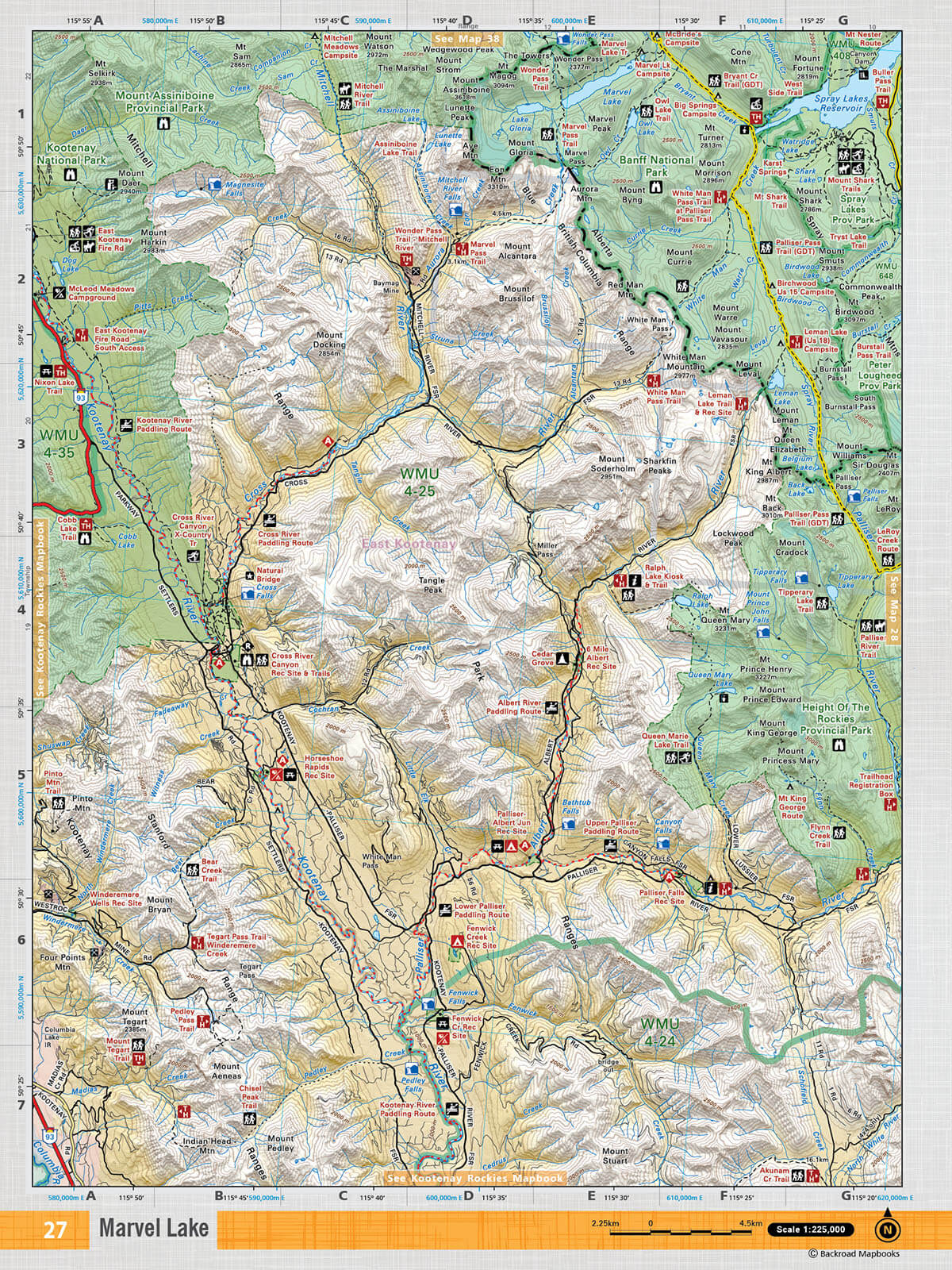 SOAB27 TOPO Map - Marvel Lake - Backroad Maps