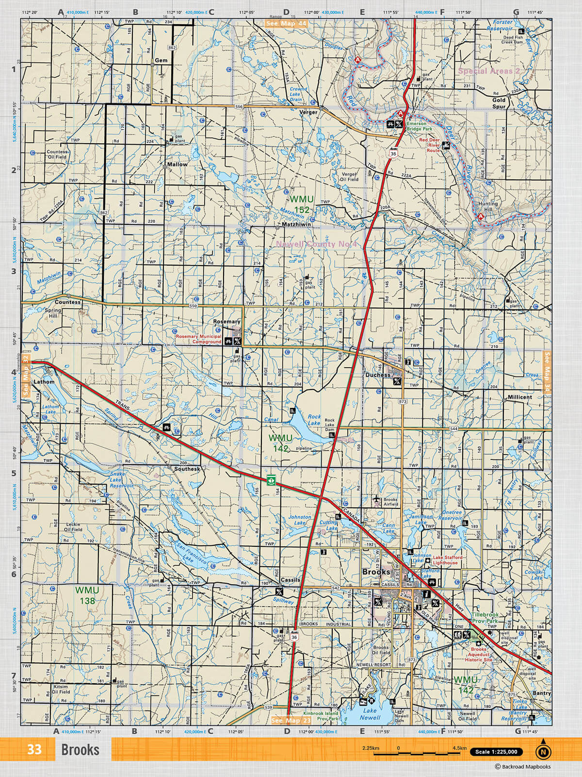 SOAB33 TOPO Map - Brooks - Backroad Maps