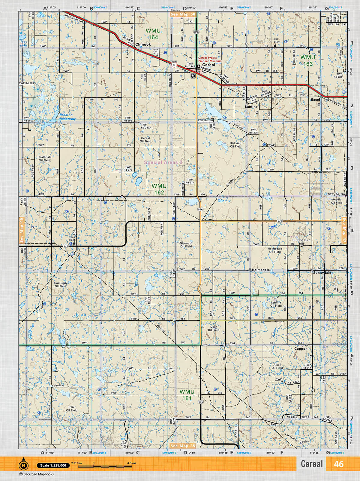 SOAB46 TOPO Map - Cereal - Backroad Maps