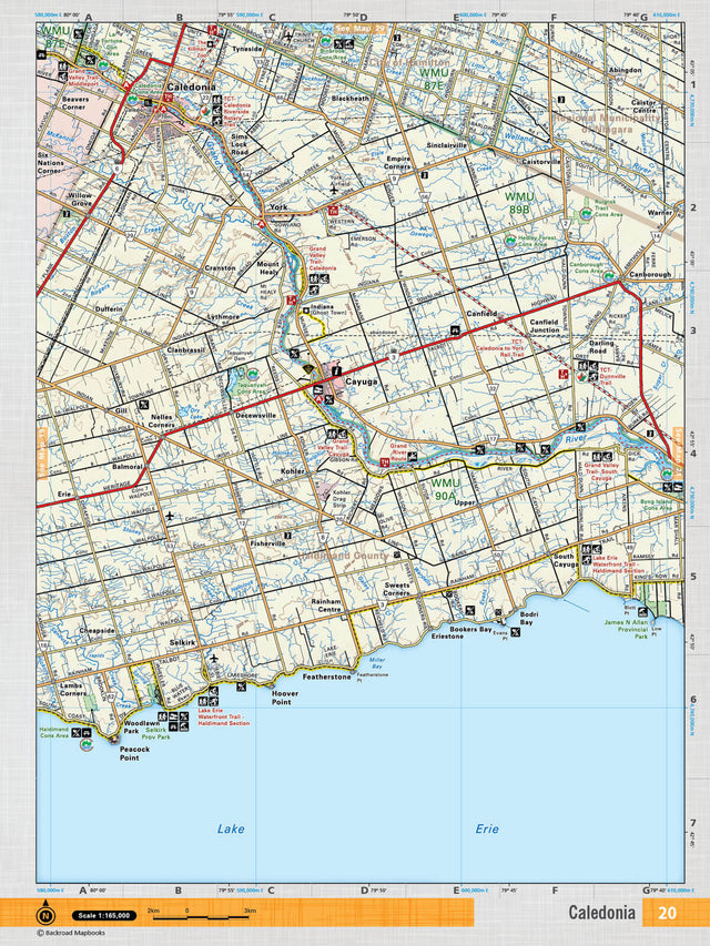 SOON20 Wall Map - Caledonia - Backroad Maps