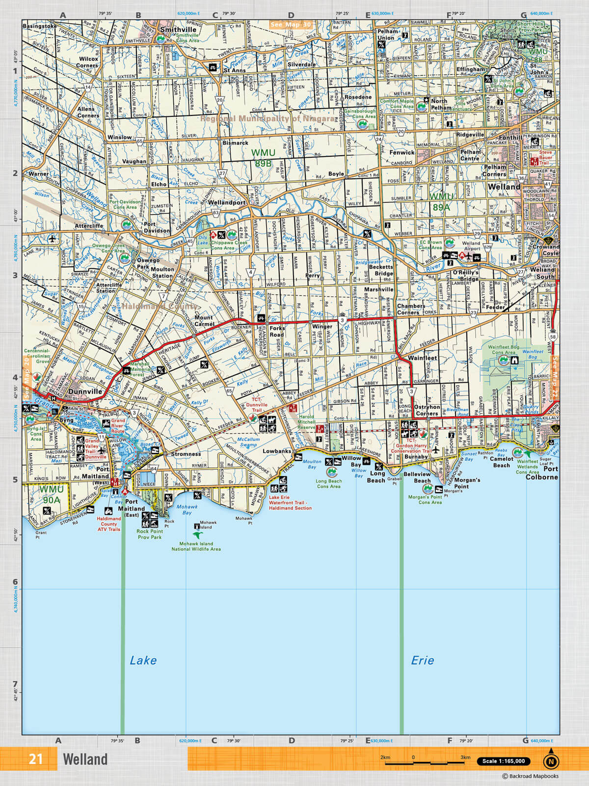 SOON21 Wall Map - Welland - Backroad Maps