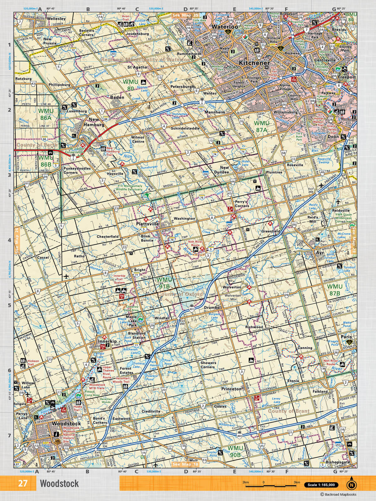 SOON27 TOPO Map - Woodstock - Backroad Maps