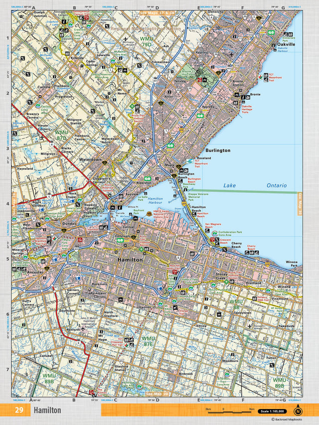SOON29 Wall Map - Hamilton - Backroad Maps