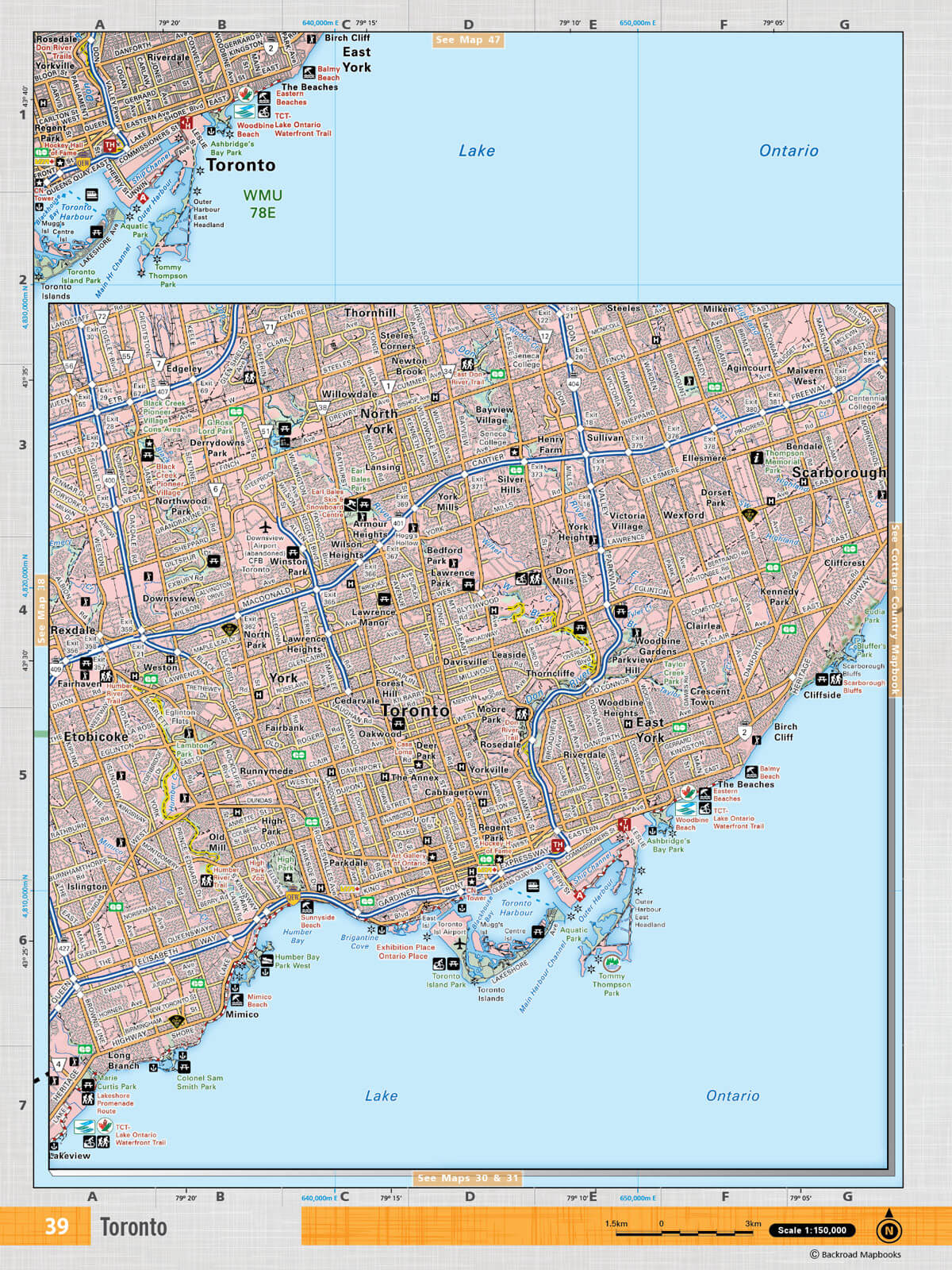 SOON39 TOPO Map - Toronto - Backroad Maps
