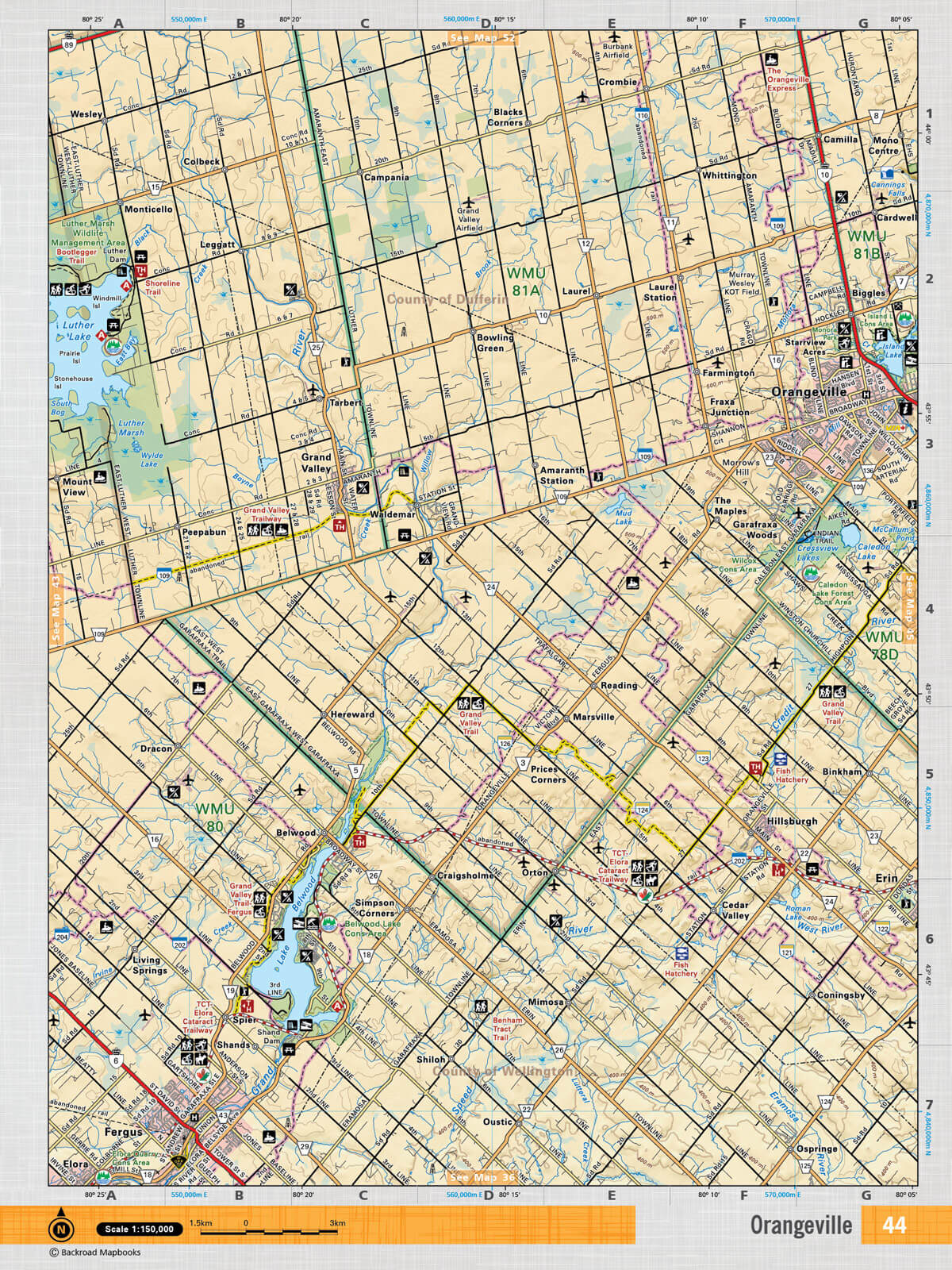 SOON44 TOPO Map - Orangeville - Backroad Maps