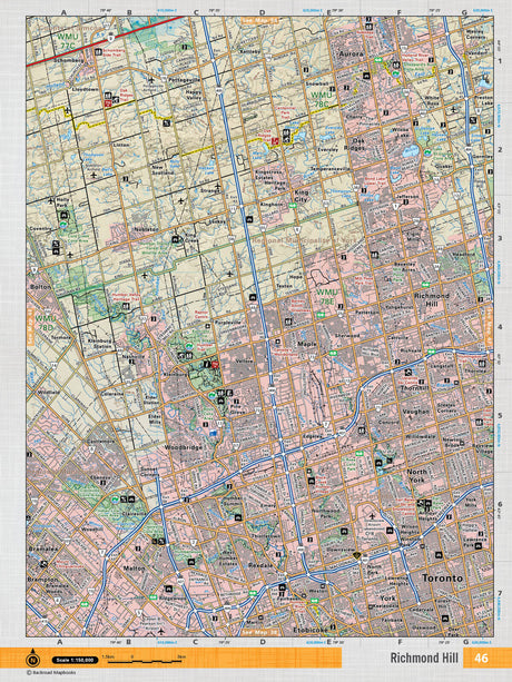 SOON46 Wall Map - Richmond Hill - Backroad Maps