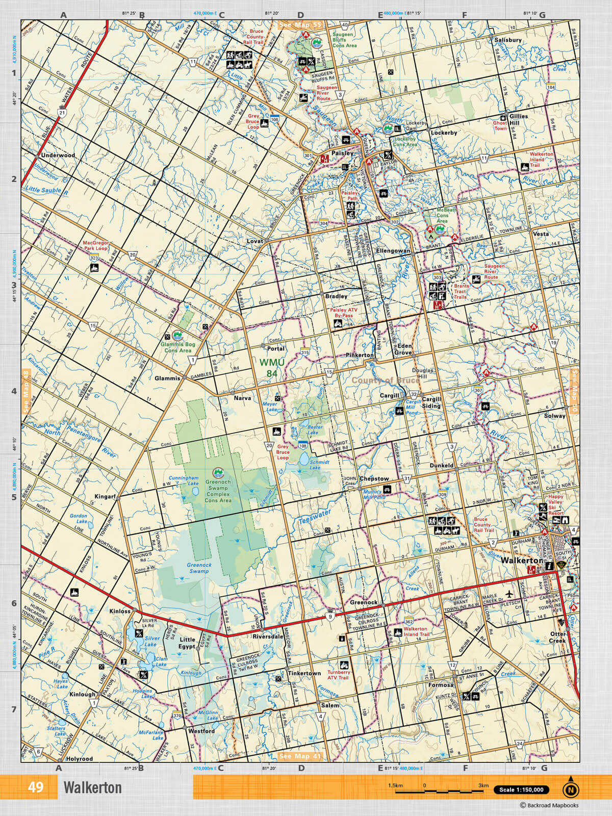 SOON49 TOPO Map - Walkerton - Backroad Maps