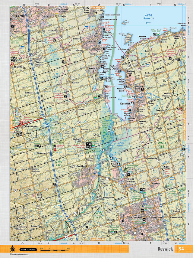 SOON54 Wall Map - Keswick - Backroad Maps