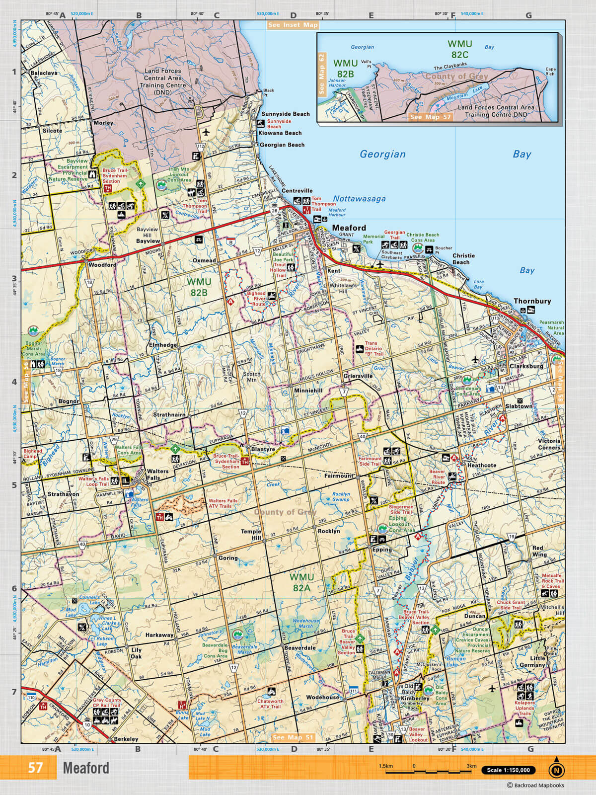 SOON57 TOPO Map - Meaford - Backroad Maps