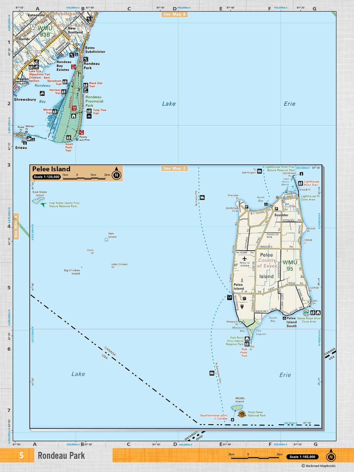 SOON5 TOPO Map - Rondeau Park - Backroad Maps