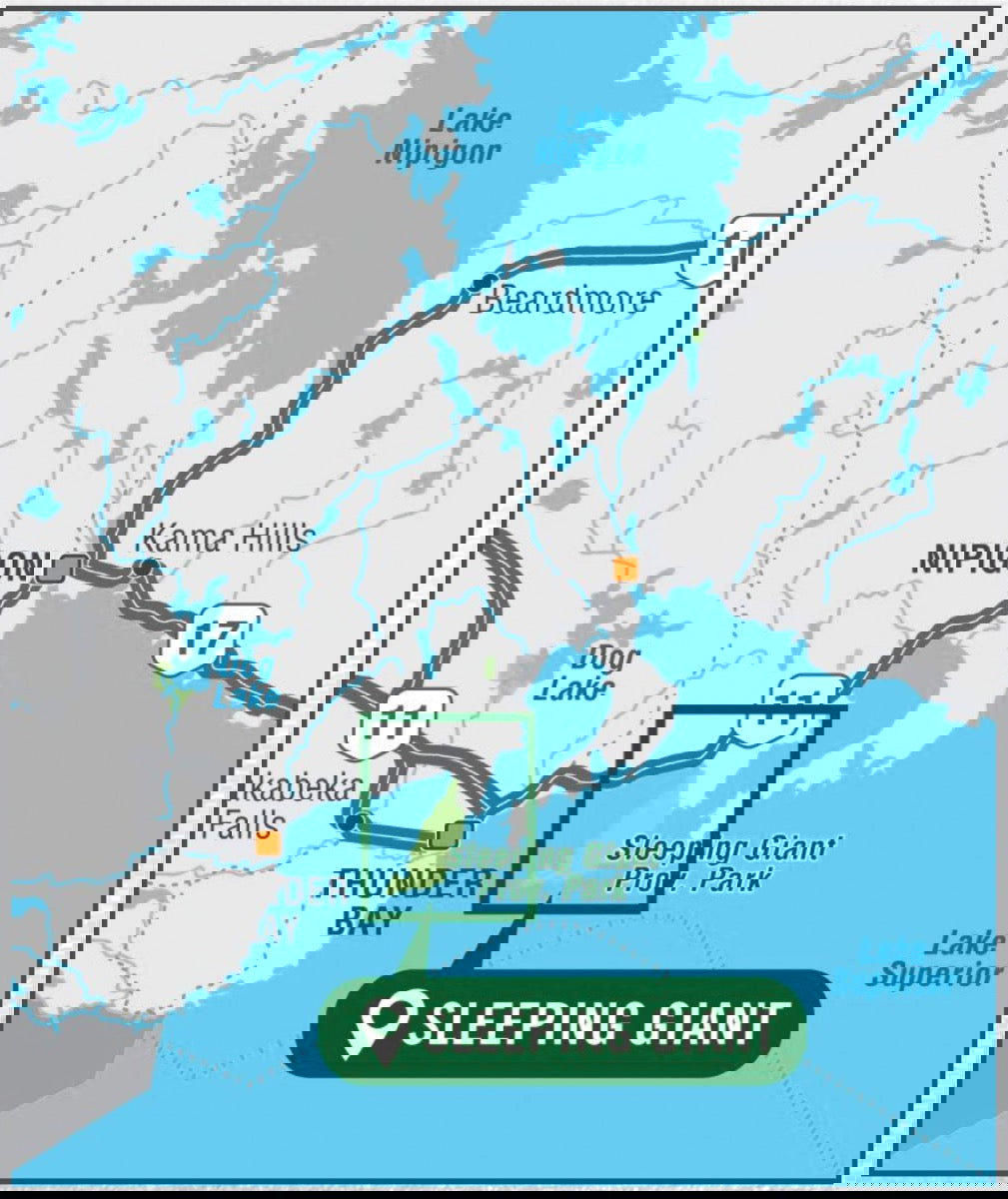 Sleeping Giant Provincial Park Ontario - Park Map - Backroad Maps