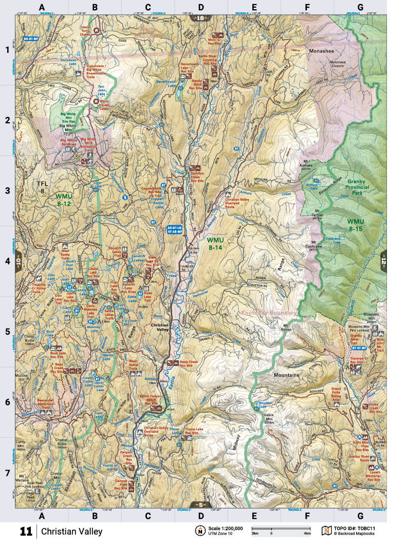 TOBC11 TOPO Map - Backroad Maps