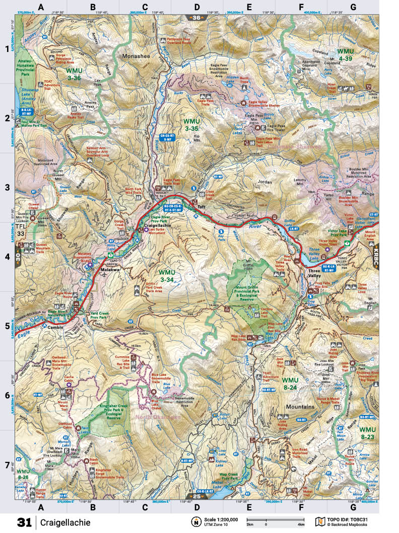 TOBC31 TOPO Map - Craigellachie - Backroad Maps
