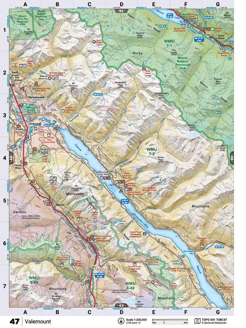 TOBC47 TOPO Map - Valemount