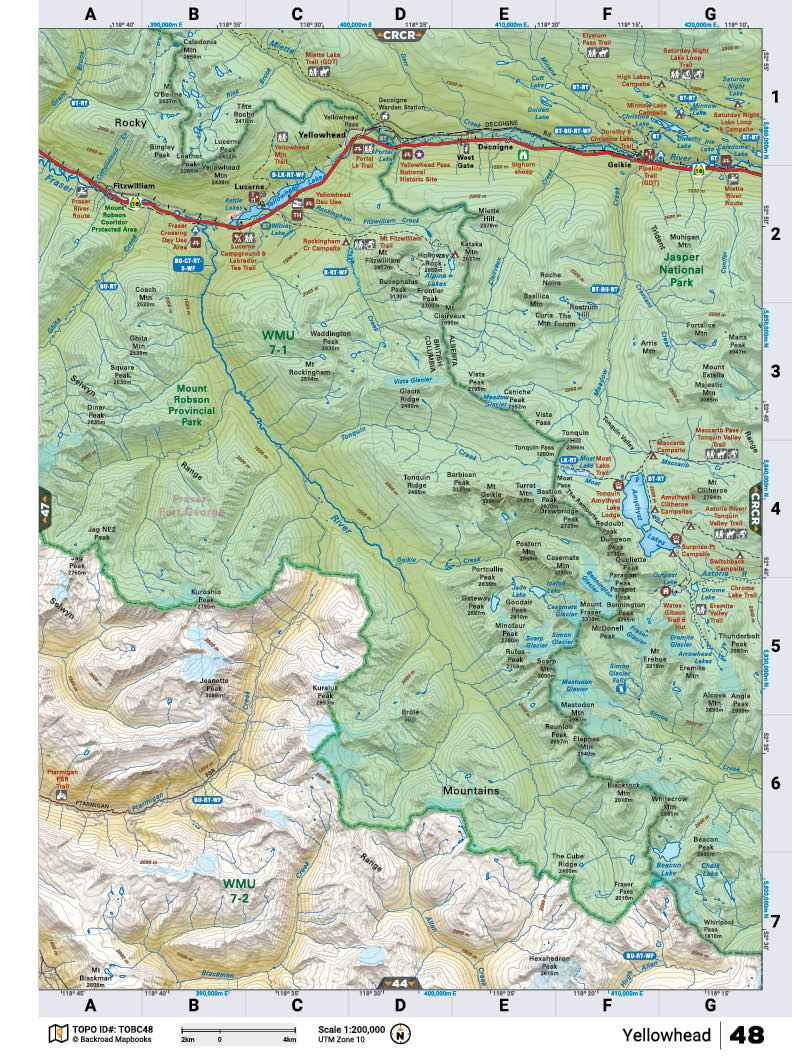TOBC48 TOPO Map - Yellowhead