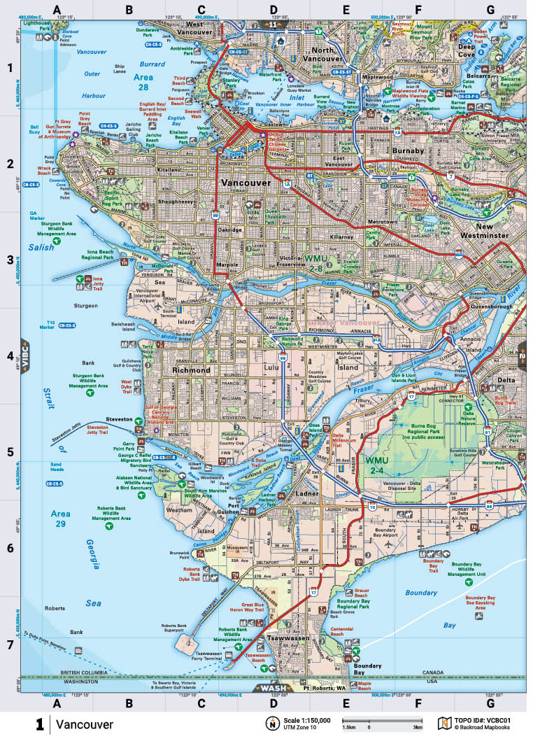 VCBC01 Wall Map - Backroad Maps