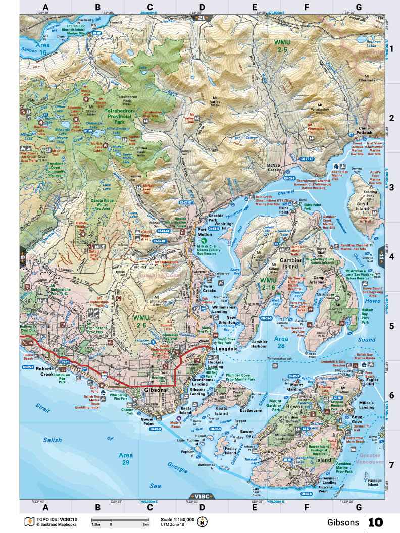 VCBC10 TOPO Map - Gibsons