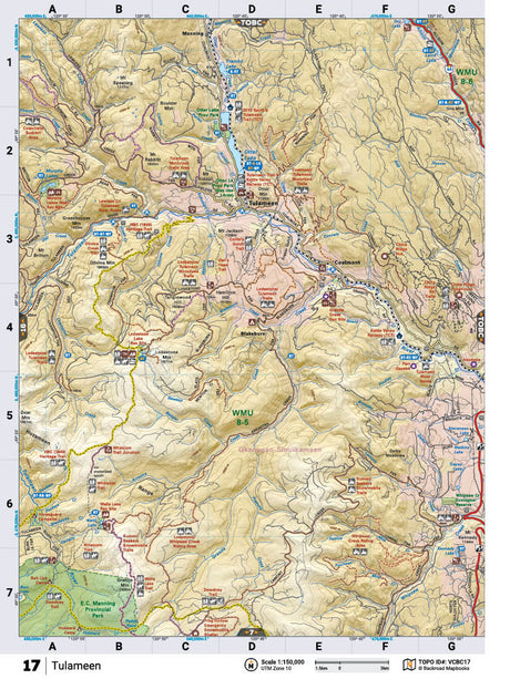 VCBC17 TOPO Map - Tulameen - Backroad Maps