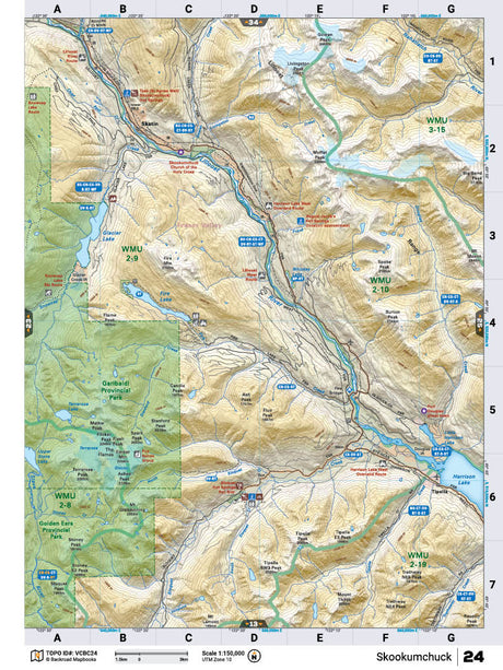 VCBC24 TOPO Map - Skookcumchuck - Backroad Maps
