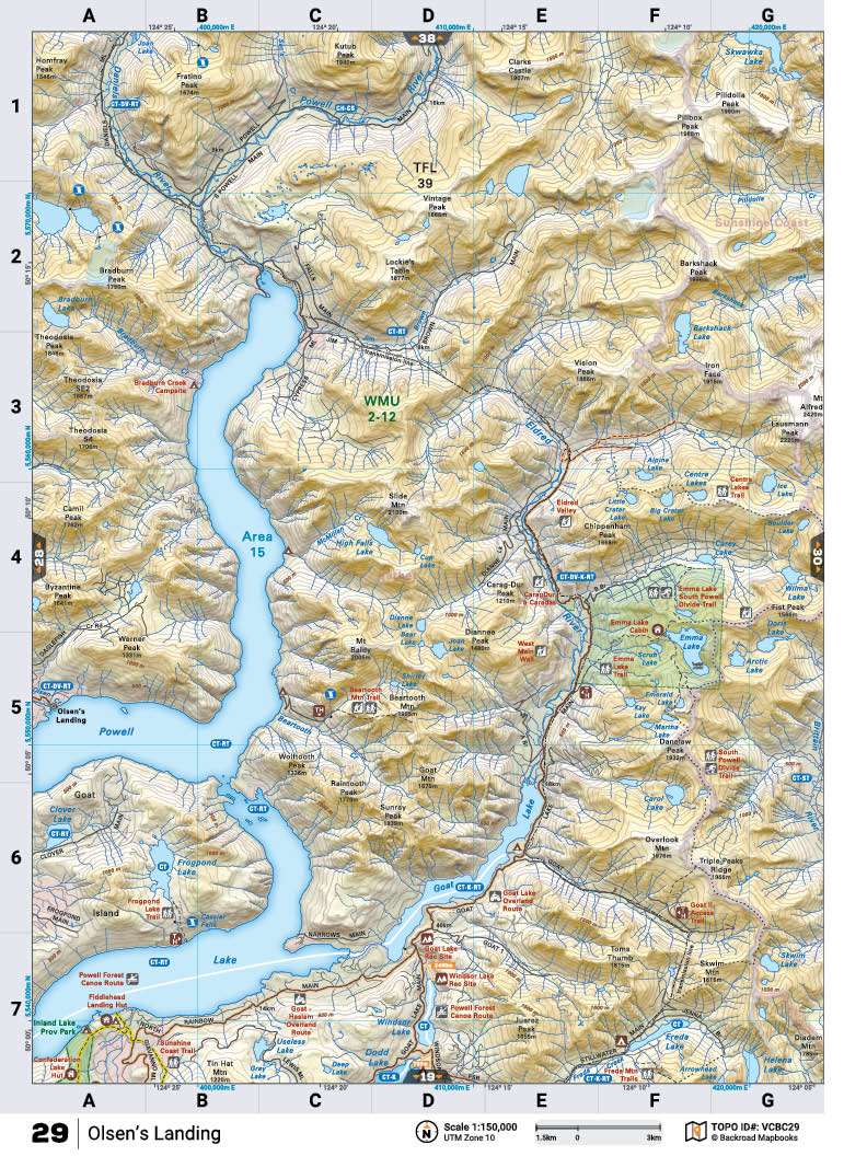 VCBC29 TOPO Map - Olsen's Landing - Backroad Maps
