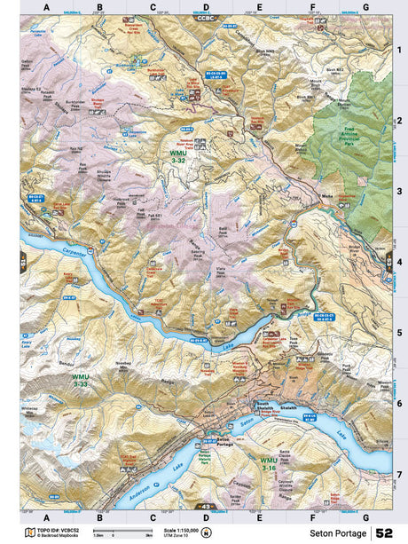 VCBC52 TOPO Map - Seton Portage - Backroad Maps