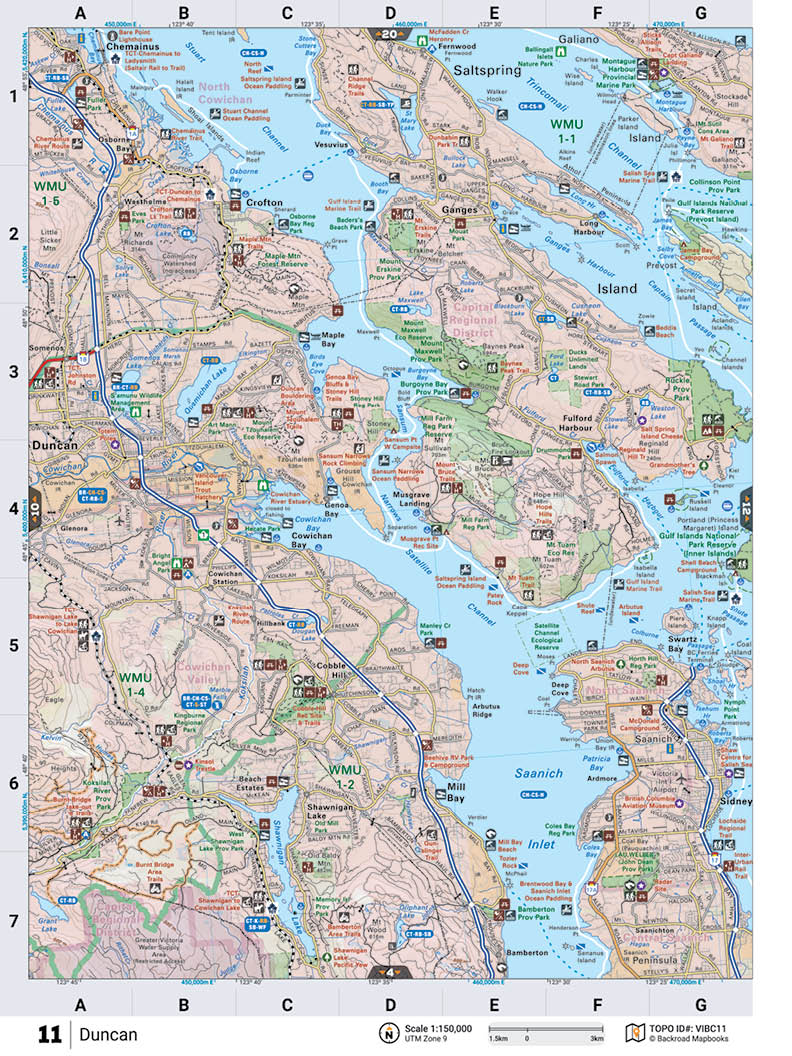 VIBC11 TOPO Map - Duncan - Backroad Maps