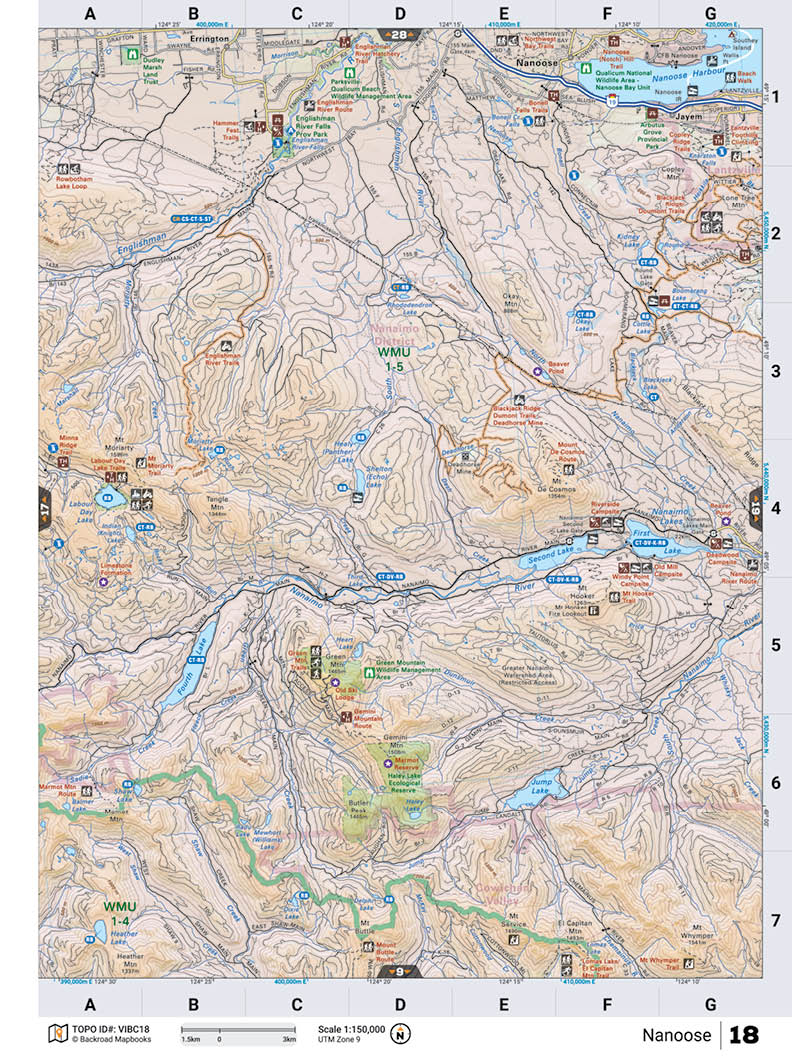 VIBC18 Wall Map - Nanoose - Backroad Maps