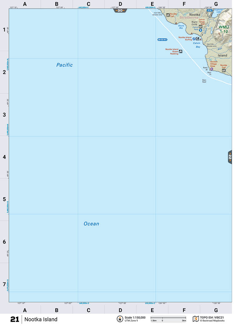 VIBC21 Wall Map - Nootka Island - Backroad Maps