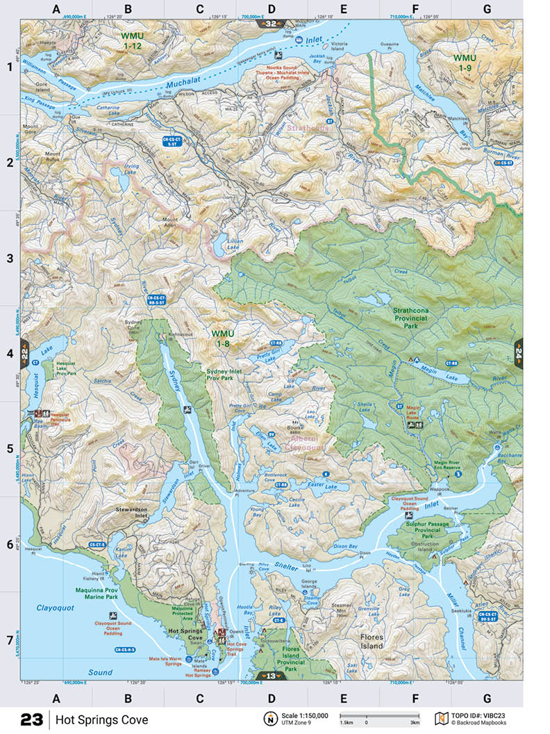 VIBC23 TOPO Map - Hot Springs Cove - Backroad Maps