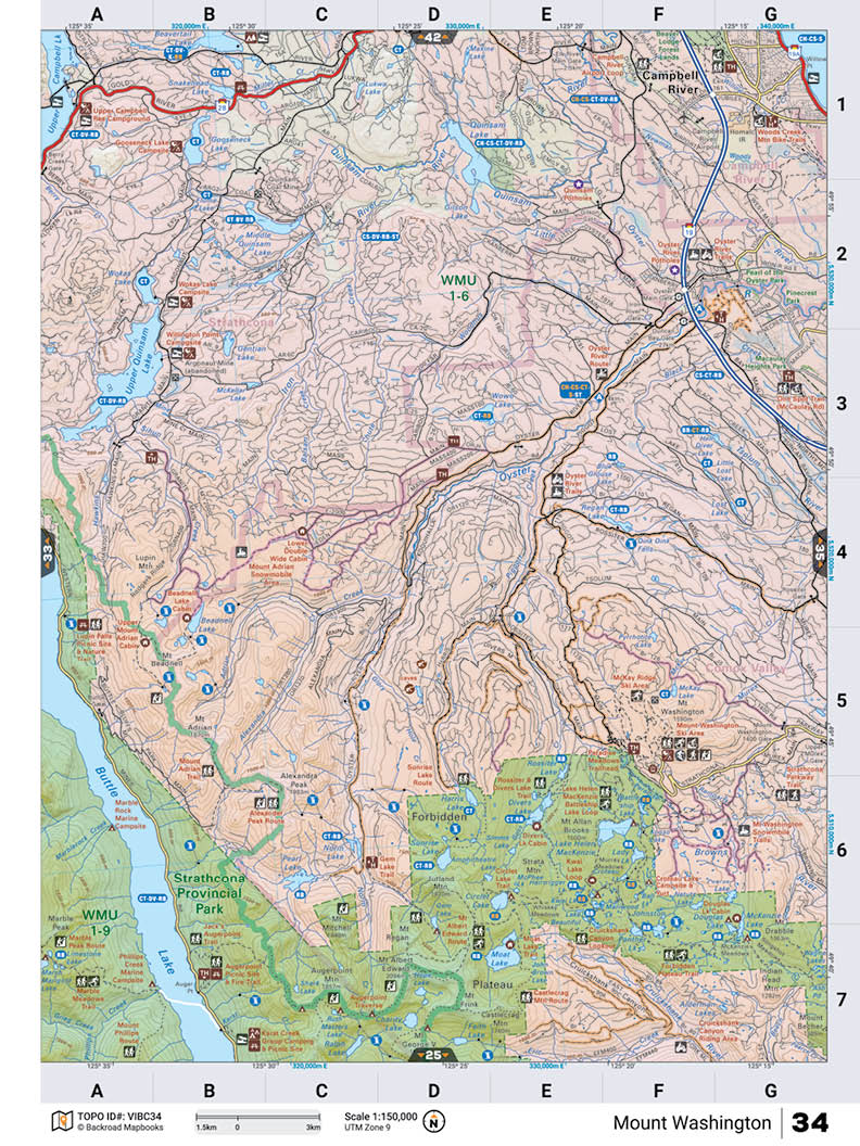 VIBC34 TOPO Map - Mount Washington - Backroad Maps