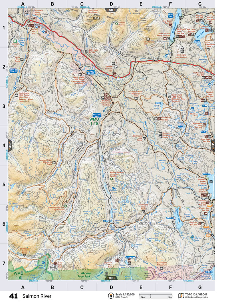 VIBC41 TOPO Map - Salmon River - Backroad Maps