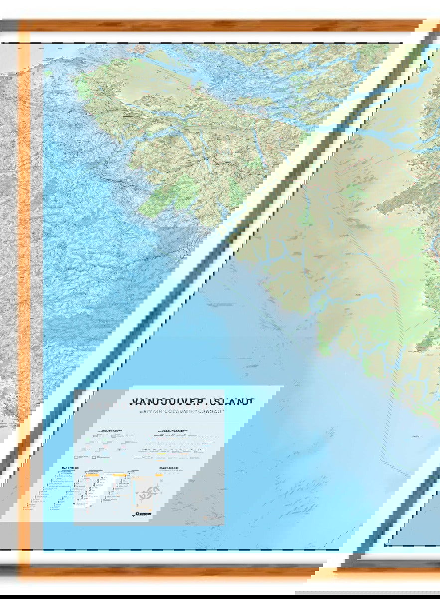 Vancouver Island, BC - Wall Map - Backroad Maps