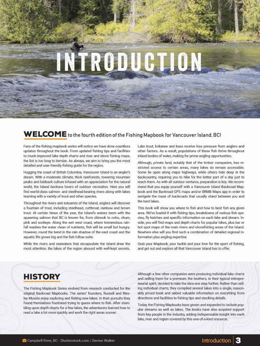 Vancouver Island BC Fishing Mapbook
