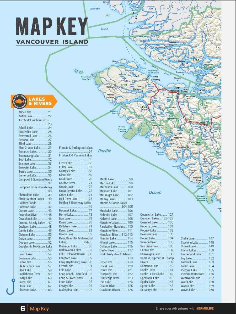 Vancouver Island BC Fishing Mapbook
