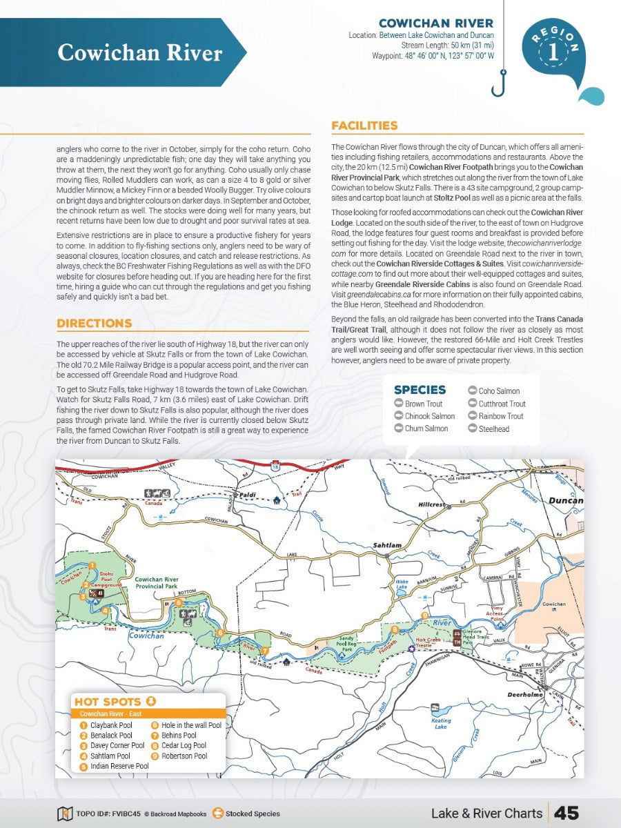 Vancouver Island BC Fishing Mapbook