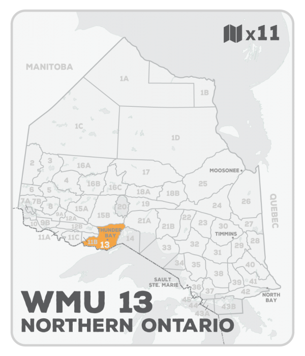 WMU 13 Hunting Bundle - Northern Ontario (11 maps) - Hunting Bundle